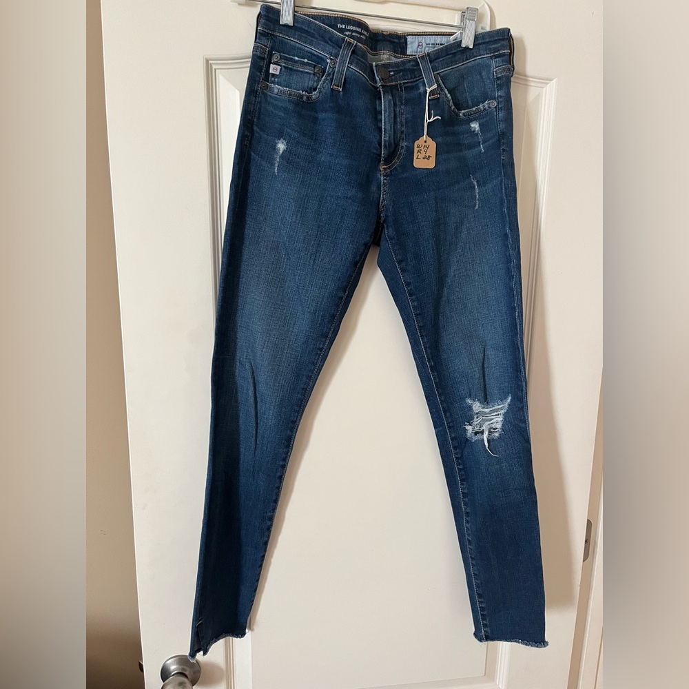 Ag Adriano Goldschmied Darker Wash Super Skinny Ankle Legging Jeans SZ 28